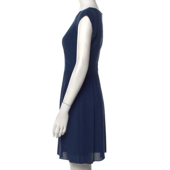 Rebecca Taylor Crew Neck Mini Dress in Navy Blue – Size XS / 0 - Picture 3 of 4